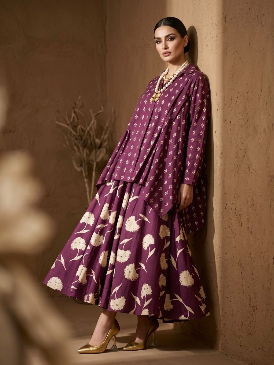 ANAYA   SKIRT AND SHIRT SET (SET OF 2) -Delivery in 3 TO 4 DAYS