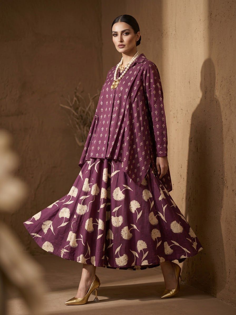 ANAYA   SKIRT AND SHIRT SET (SET OF 2) -Delivery in 3 TO 4 DAYS