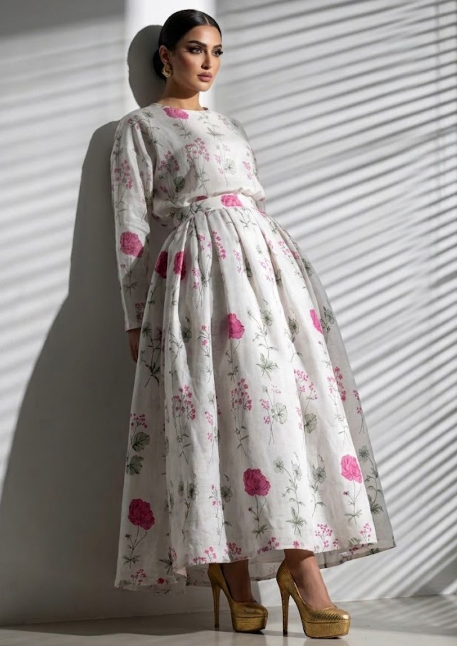 SORA  COTTON LINEN SKIRT AND SHIRT  -Delivery in 1 WEEK