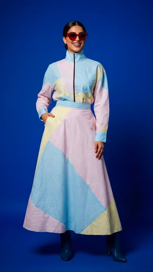RAINBOW SHIRT AND SKIRT SET  (SET OF 2) -Delivery in 10 TO 12 DAYS