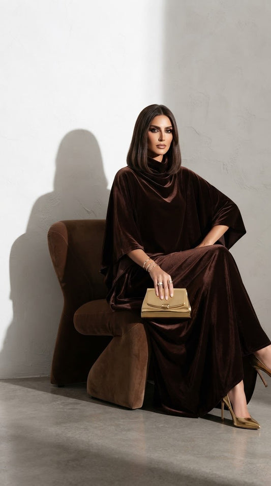EMA  brown top and skirt -DELIVERY IN 10 TO 12 DAYS