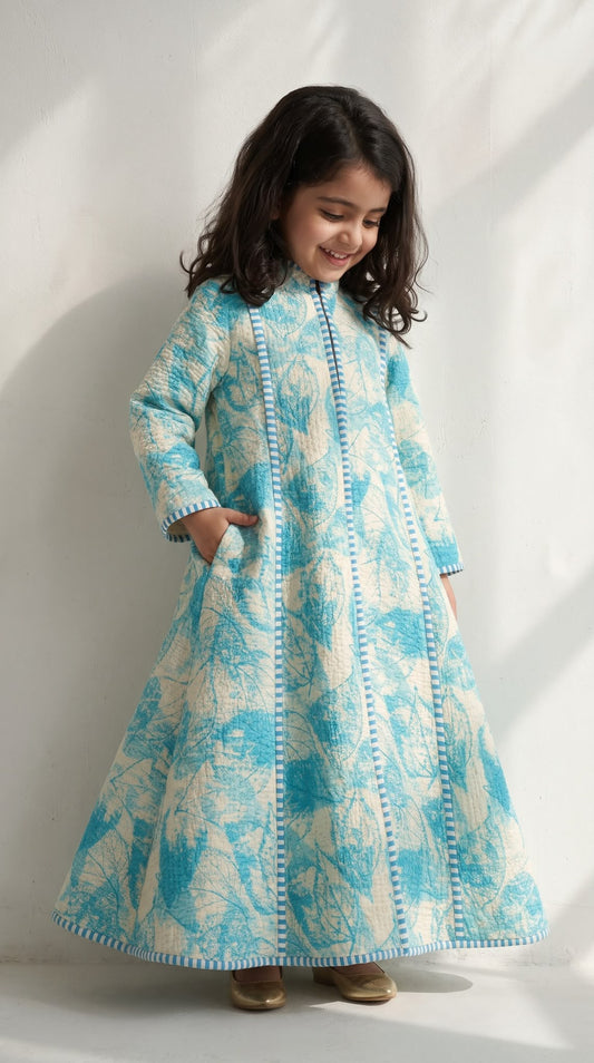AURA  KIDS quilted dress -DELIVERY IN 2 WEEKS